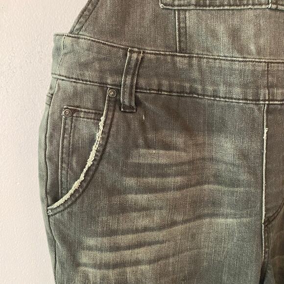 Free People Women's size 28 Gray Black Overalls Straight Leg Boho Retro - Picture 3 of 9